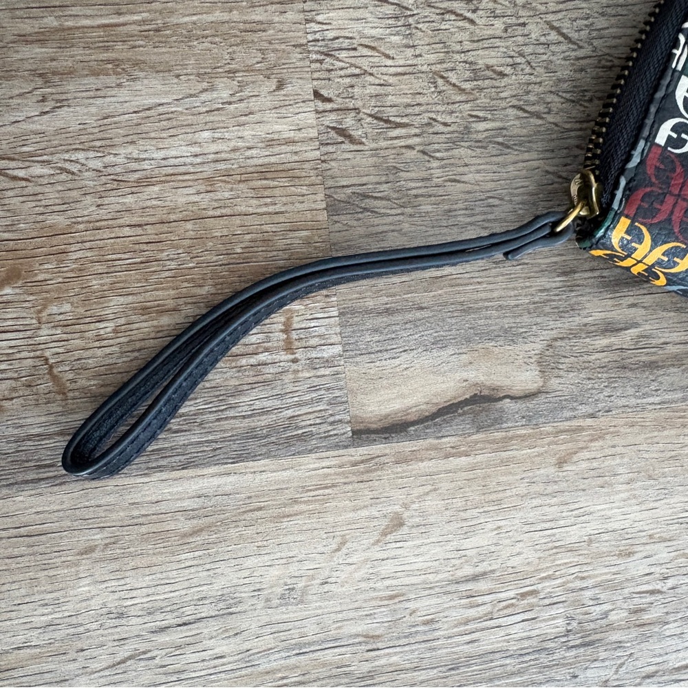 Fossil Black Multicolor Patterned Wallet - image 5